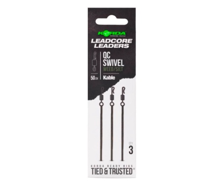 Готовая оснастка Korda Kable Leadcore Leader QC Swivel Weed 50см
