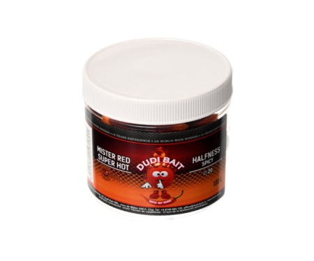 Бойли насадкові Dudi Baits Boilies Carling "Mister Red Super Hot" Halfness 100г Spicy 20мм