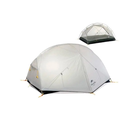 Палатка двухместная с футпринтом Naturehike Mongar NH17T007-M 20D Grey