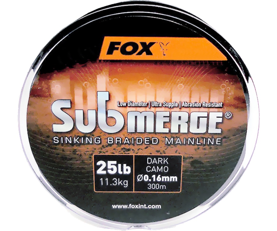 Шнур Fox Submerge Sinking Braided Mainline Dark Camo 0.16мм #1