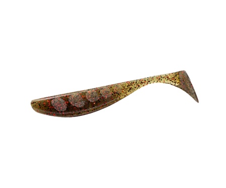 Силікон Fishup Wizzle Shad 5" #045 Green Pumpkin/Red/Black