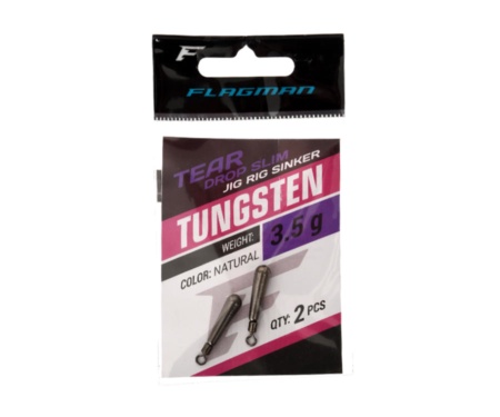 Грузило вольфрамовое Flagman Tungsten Tear Drop Slim 3.5г