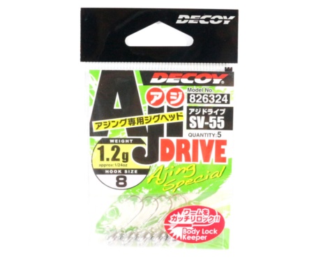 Джиг-головка Decoy SV-55 Aji Drive №8 1.2г