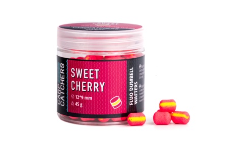 Вафтерc Carp Catchers Fluo Dumbell Wafters SWEET CHERRY 12*9мм
