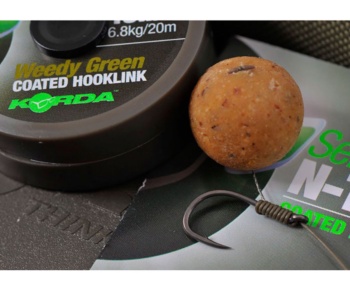 Поводковый материал Korda с покрыт. N-TRAP Semi-stiff 20 lb W.Grn #5