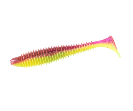 Виброхвост Angry Baits Fatik 2.8" LOX Chartreuse UV