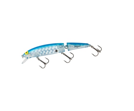 Воблер Bomber 15 Jointed Long A 11.4см 17.7г Silver Prism Blue Back