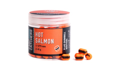 Вафтерc Carp Catchers Fluo Dumbell Wafters HOT SALMON 12*9мм