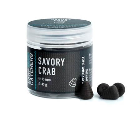 Вафтерс Carp Catchers Fluo Snail Shell Wafters Savory Crab 15*12 мм