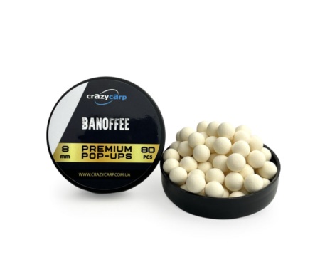Бойли Crazy Carp Premium Pop-Ups Banoffee 8мм