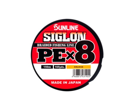Шнур Sunline Siglon PE X8 Orange 150м 0.108мм 2.9кг #0.4
