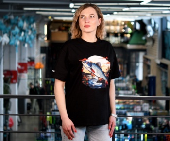 Футболка Flagman Оверсайз 250г/м Black Плотва Большая XL #4
