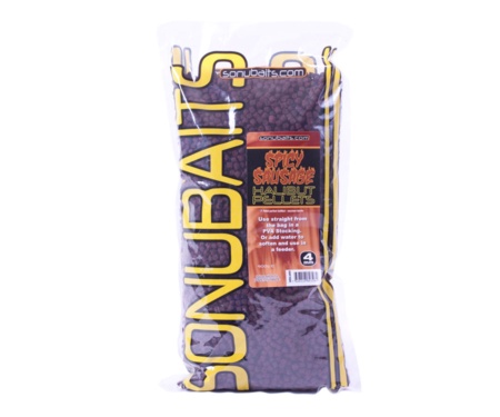 Пелетс Sonubaits Spicy Sausage Halibut Pellets 4 мм