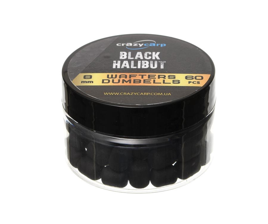 Бойлы Crazy Carp Wafters Dumbbells Black Halibut 8мм