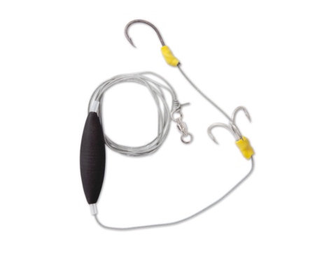 Сомове оснащення Black Cat Subfloat Worm and Calamari Rig XL100кг №3/0, №7/0