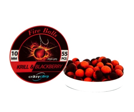 Бойли Crazy Carp Fireballs Pop-Ups Krill/Blackberry 10мм