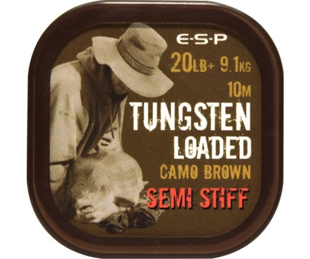 Поводковий матеріал Esp Tungsten Loaded 20 lb Camo Stiff