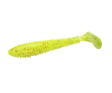 Силікон Keitech Swing Impact Fat 3.8" PAL#01 Chartreuse Red Flak