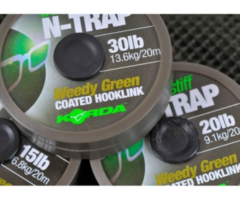 Поводковый материал Korda с покрыт. N-TRAP Semi-stiff 30 lb W.Grn #4