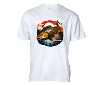 Футболка Flagman Оверсайз 250г/м White Карп Большой XL #1