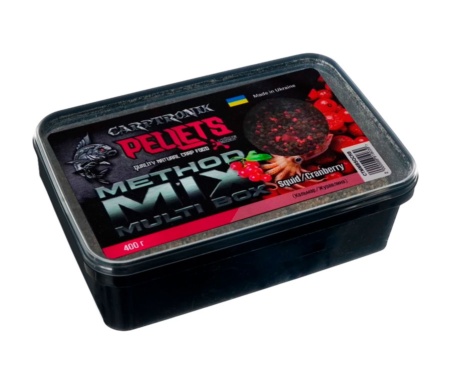 Прикормочний мікс Carptronik Method mix Multi Box Squid/Cranberry