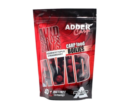 Бойли Adder Carp Avid Boilies 24мм 200г Squid&Octopus Strawberry