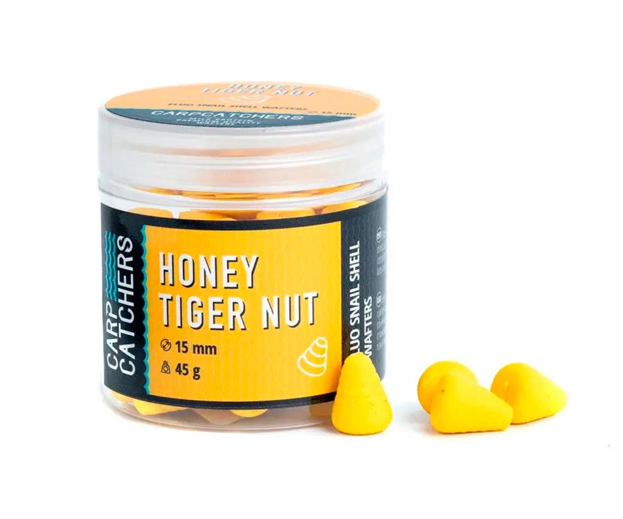 Бойлы Carp Catchers Fluo Snail Shell Wafters Honey Tiger Nut 15 мм