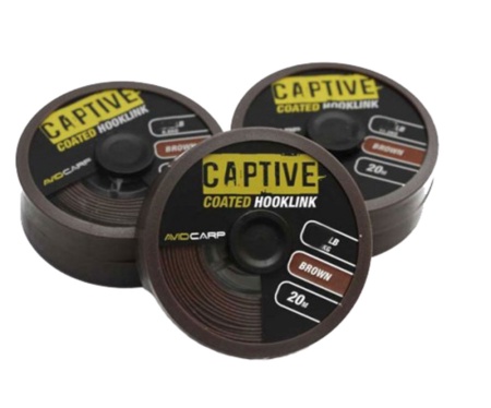 Поводковий матеріал Avid Carp Captive Coated Hooklink Brown 15 lb