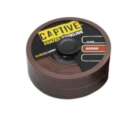 Поводковий матеріал Avid Carp Captive Coated Hooklink Brown 15 lb