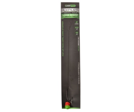 Готовый поводок Carp Pro 15lb с крючком №2 Long Shank Popup Corn, Popup Half Boile Stop