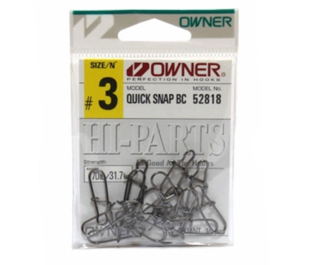 Застежка Owner Quick Snap 52818 BC №3 15шт. black chrome