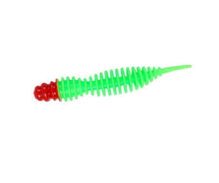 Червь Angry Baits  Killer Lip 3" 66 Acid Green Red Head UV