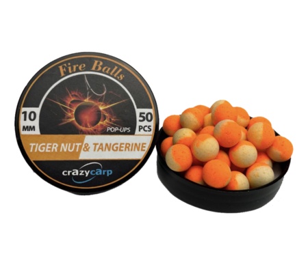 Бойли Crazy Carp Fireballs Pop-Ups Tiger Nut/Tangerine 10мм