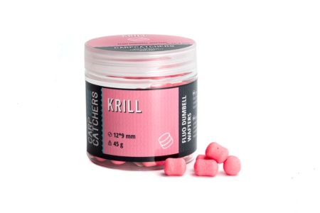 Вафтерc Carp Catchers Fluo Dumbell Wafters KRILL 12*9мм