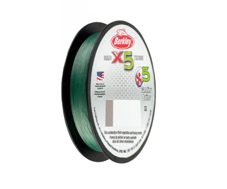 Шнур Berkley X5 Braid Green 150м 0.08мм