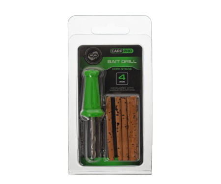 Сверло для бойлов и пробковые стики Carp Pro Bait Drill & Cork Sticks 4мм