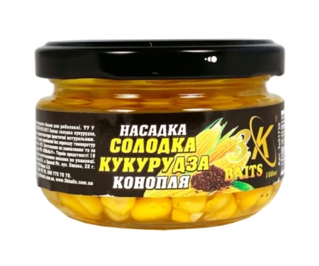 Насадка 3KBaits Солодка кукурудза 100мл конопля