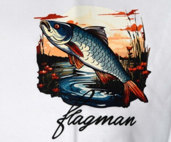 Футболка Flagman Классическая 160г/м White Плотва Маленькая M #5