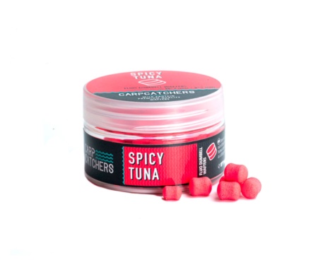 Бойлы Carp Catchers Fluo Dumbell Wafters 10x7мм Spicy Tuna