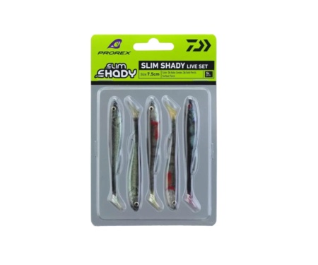Виброхвост Daiwa PX Real Slim Shady Live Color Set 7.5см 5шт
