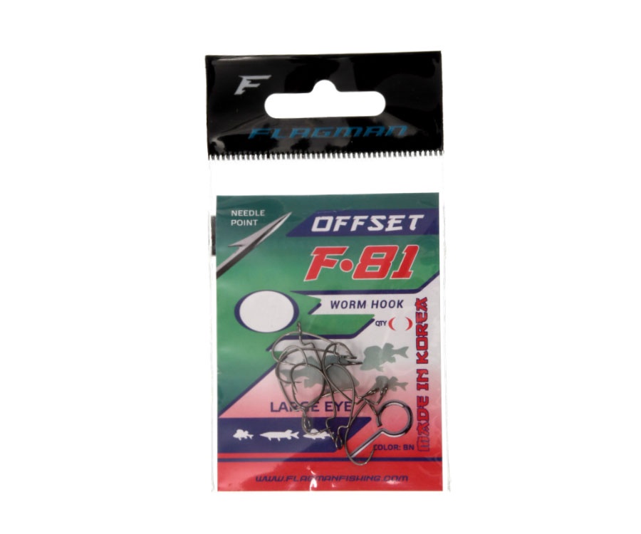 Крючки Flagman F-81 Offset Hook №8 #2