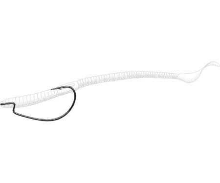 Гачки Owner J-Light Worm Hook 5109 (B-94) №2 Black chrome