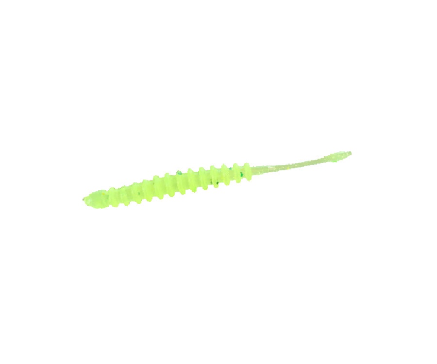 Силикон Big Baits Ribbed Worm 1.8" #114 Lime