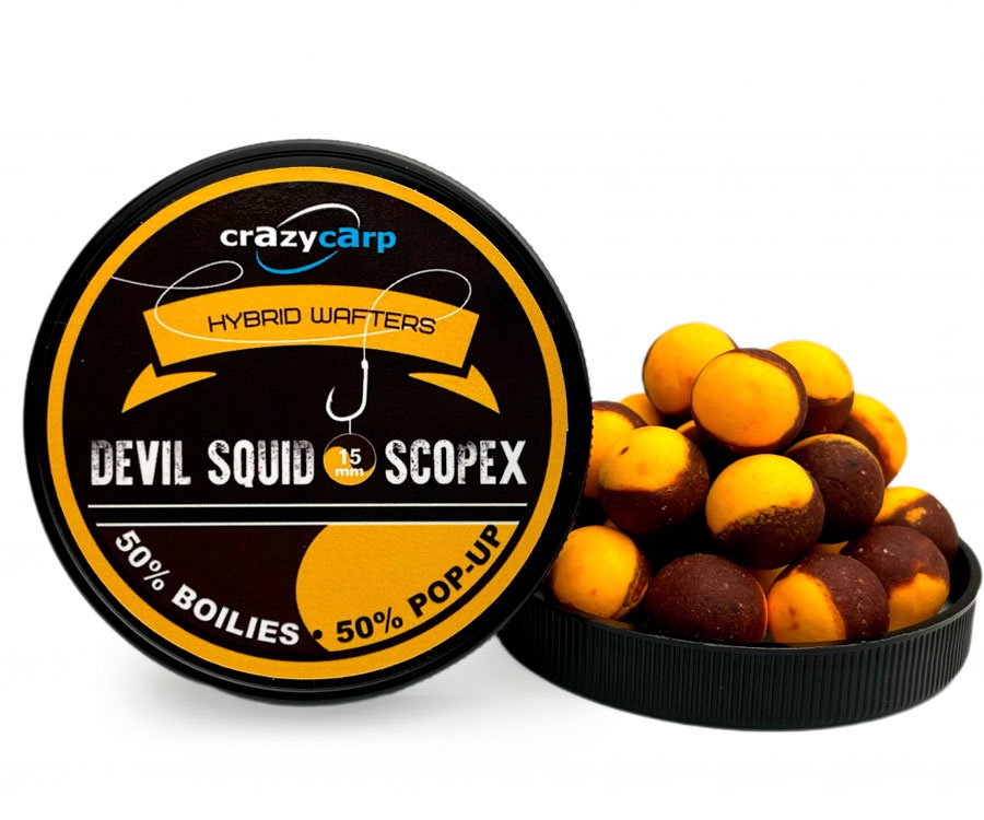Бойлы Crazy Carp 15мм Devil Squid & Scopex 15мм