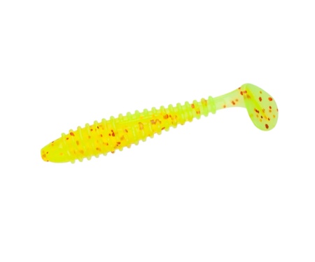 Виброхвост Angry Baits Fatik 2" Chartreuse RGF UV