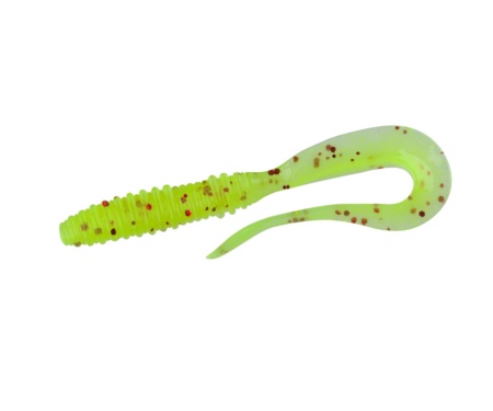 Силікон Keitech Mad Wag Mini 3.5" Chartreuse Red Flake