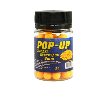 Бойли 3KBaits Pop-up 8мм солодка кукурудза