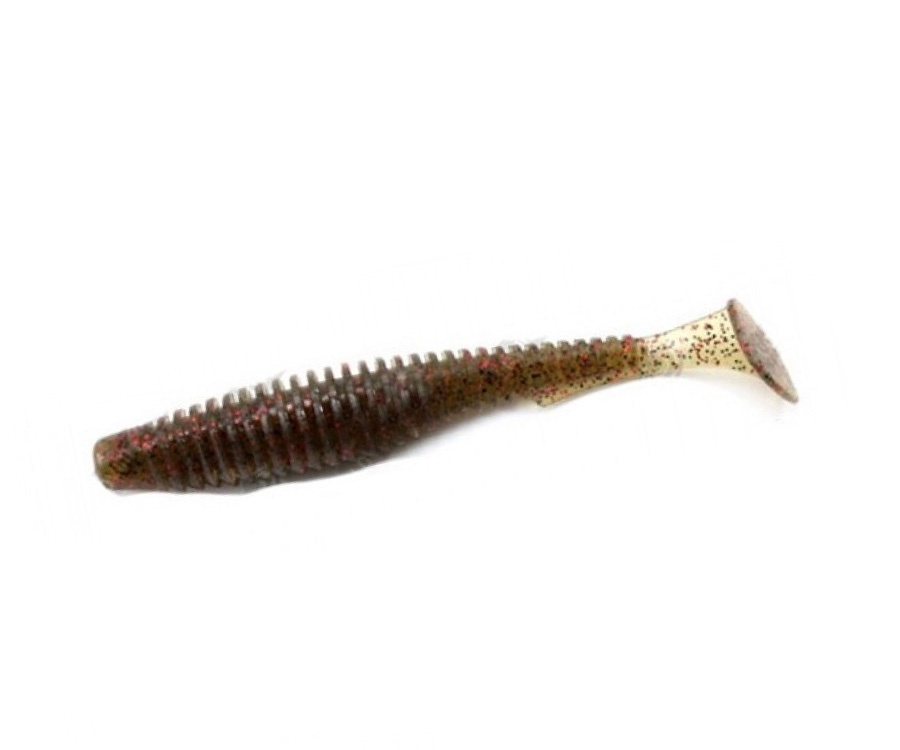 Виброхвост Fishup U-Shad 3" #045 Green Pumpkin/Red & Black