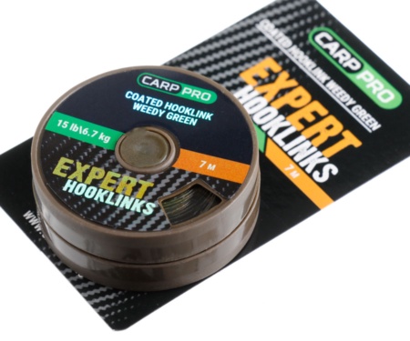 Поводковый материал в оплётке Carp Pro 15 lb 7 м зелёный