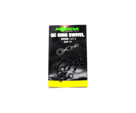 Вертлюг с кольцом и застежкой KORDA QC Ring Swivels №11